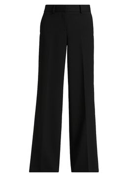 MICHAEL Michael Kors Women's Stretch Wool-Blend Wide-Leg Pants