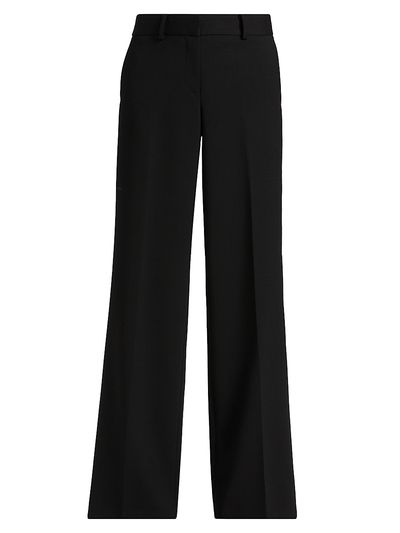 MICHAEL Michael Kors Women's Stretch Wool-Blend Wide-Leg Pants