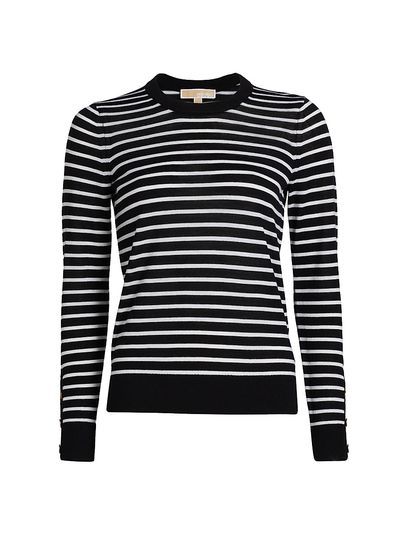 MICHAEL Michael Kors Women's Striped Merino Wool Sweater
