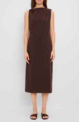 Michael Stars Michael Stars Aurelia Asymmetric Pleated Midi Dress