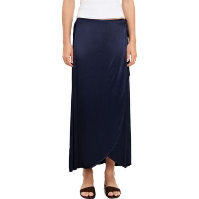 Michael Stars Michael Stars Diane Satin Wrap Midi Skirt
