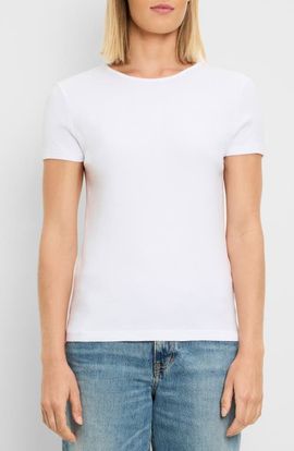 Michael Stars Michael Stars Haley Fine Binded Cotton T-Shirt