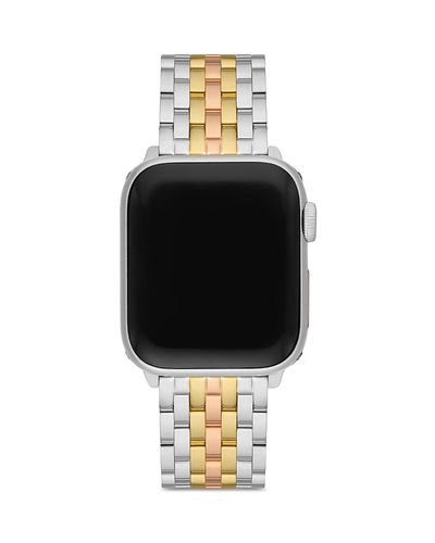 Michele Michele Apple Watch Tri-Tone 18K Gold-Plated Bracelet, 38-49mm