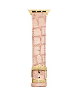 Michele Michele Ballet Pink Leather Bracelet Band for Apple Watch, 38-49mm