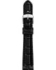 MICHELE MICHELE Black Croco-Calf Embossed Leather Strap 12-18mm  - 1
