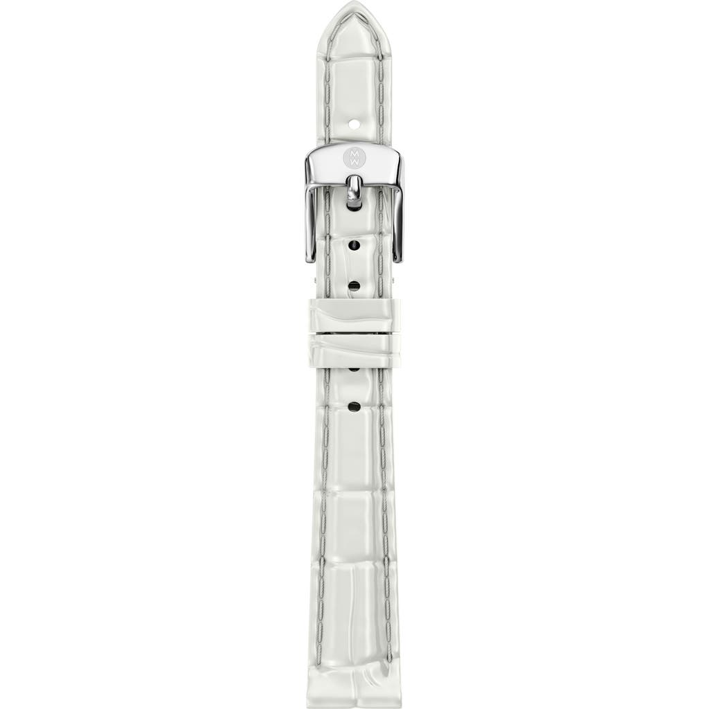 MICHELE MICHELE Croc Embossed Leather 12-18mm Apple Watch® Watchband