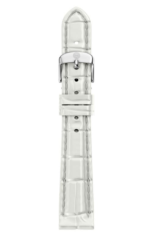 MICHELE MICHELE Croc Embossed Leather 14mm Apple Watch® Watchband