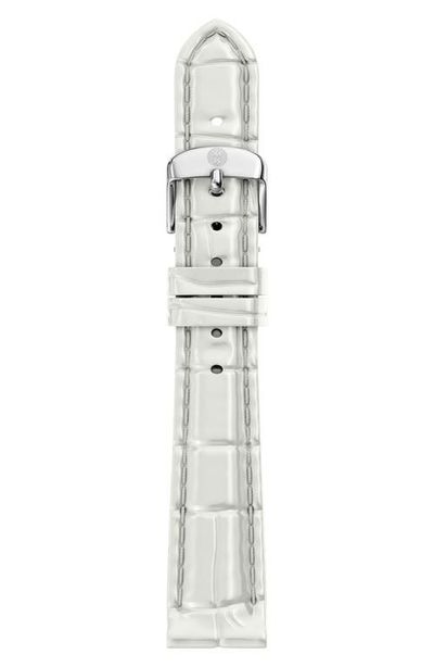 MICHELE MICHELE Croc Embossed Leather 14mm Apple Watch® Watchband