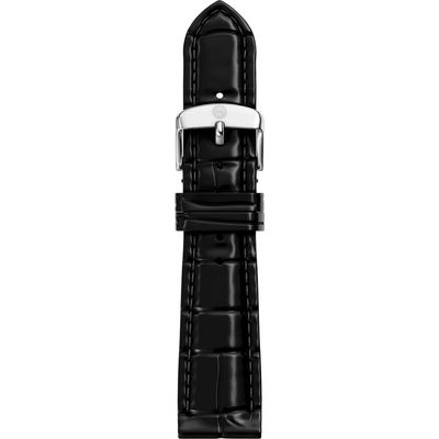 MICHELE MICHELE Croc Embossed Leather Watchband, 18mm
