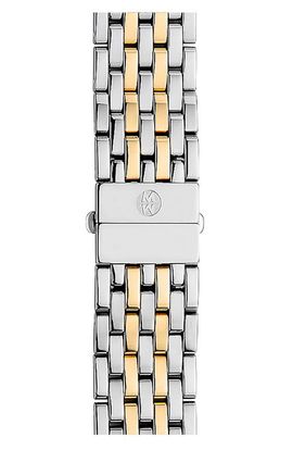 MICHELE MICHELE Deco 18mm Two-Tone Bracelet Watchband