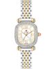 MICHELE MICHELE Mini Caber Isle Diamond & Mother-of-Pearl Two-Tone Bracelet Watch, 26mm x 28mm - 1