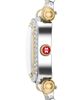 MICHELE MICHELE Mini Caber Isle Diamond & Mother-of-Pearl Two-Tone Bracelet Watch, 26mm x 28mm - 3