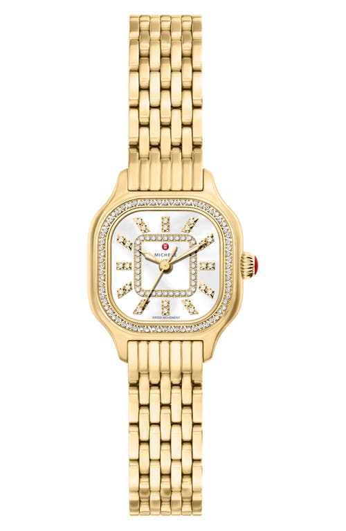 MICHELE MICHELE Mini Meggie Mother-of-Pearl & Diamond Bracelet Watch, 23mm x 25mm