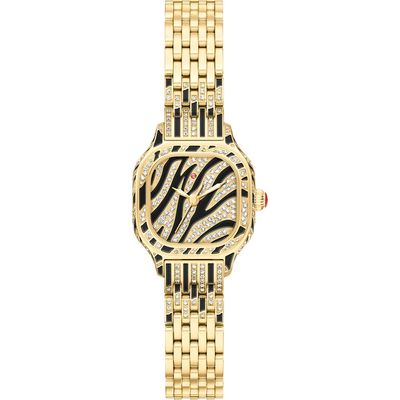 MICHELE MICHELE Mini Meggie Zebra Dial Diamond Bracelet Watch, 23mm x 25mm