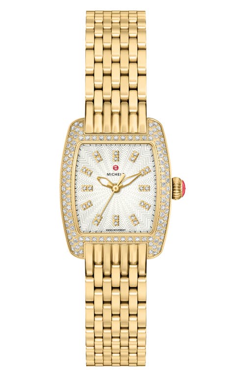 MICHELE MICHELE Urban Petite 18K Gold Plate Bracelet Watch, 22mm 