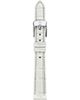 MICHELE MICHELE White Croco-Calf Embossed Leather Strap, 12-18mm  - 1