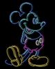 Mickey & Friends Boys' Husky Mickey & Friends Bright Neon Mickey Mouse Outline Graphic Tee - 2