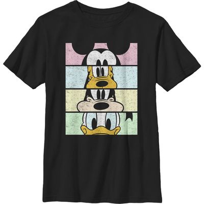 Mickey & Friends Boy's Mickey & Friends Mickey & Friends Cropped Portraits Crop Graphic Tee
