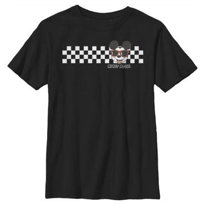 Mickey & Friends Boy's Mickey & Friends Mickey Mouse Checkers Graphic Tee