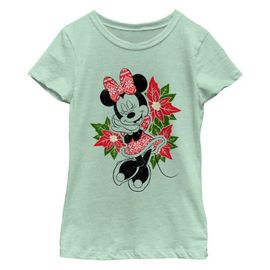 Mickey & Friends Girl's Mickey & Friends Minnie Warm Scarf Graphic T-Shirt