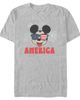 Mickey & Friends Mens Mickey & Friends American Sunglasses and Fireworks T Shirt - 1