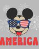 Mickey & Friends Mens Mickey & Friends American Sunglasses and Fireworks T Shirt - 2