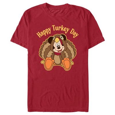 Mickey & Friends Men's Mickey & Friends Happy Turkey Day Graphic Tee