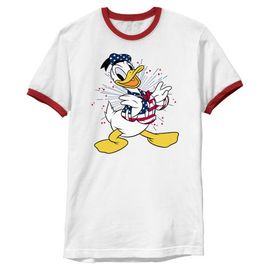 Mickey & Friends Men's Mickey & Friends Patriotic Donald Duck Graphic T-Shirt