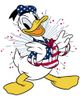 Mickey & Friends Men's Mickey & Friends Patriotic Donald Duck Graphic T-Shirt - 2