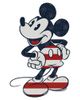 Mickey & Friends Mens Mickey & Friends Red Striped Mickey T Shirt - 3