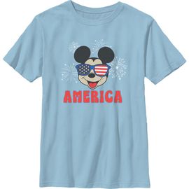Mickey & Friends Mickey & Friends Boys' American Sunglasses and Fireworks Short Sleeve Graphic T-Shirt