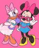 Mickey & Friends Mickey & Friends Girls' Daisy Duck and Minnie Mouse Sunglasses Graphic Cropped T-Shirt - 2