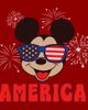 Mickey & Friends Mickey & Friends Women's American Sunglasses and Fireworks Short Sleeve Graphic T-Shirt - 2