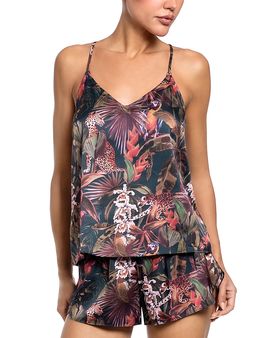 Midnight Bakery Midnight Bakery Satin Camisole & Shorts Pajama Set