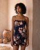 Midnight Bakery Midnight Bakery Stretch Satin Camisole & Shorts Set - 2