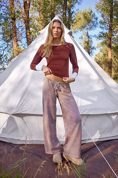 Midnight Lunch Midnight Lunch Josie Lounge Pant in Cabin Sky, Women's at Urban Outfitters