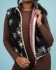 Midnight Lunch Midnight Lunch Montana Vest Jacket in Black Floral, Women's at Urban Outfitters - 1