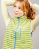 Midnight Lunch Midnight Lunch Stripe Vest Jacket in Blue/Yellow, Women's at Urban Outfitters - 3