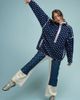 Midnight Lunch Midnight Lunch Wyoming Pullover Jacket in Navy Dot, Women's at Urban Outfitters - 1