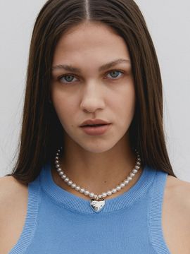 MIDNIGHT MOMENT Bumpy Love Pearl Necklace