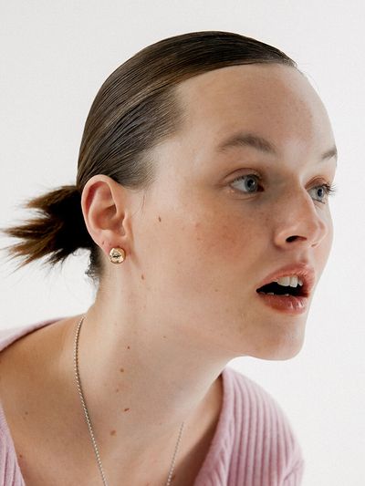 MIDNIGHT MOMENT Bumpy Mini Earring_Gold