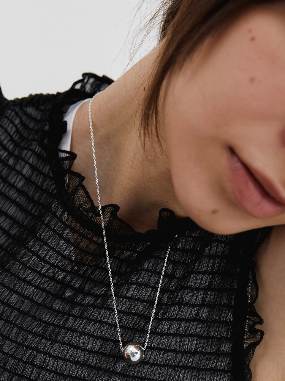 MIDNIGHT MOMENT Cosmic Pierce Necklace_Silver
