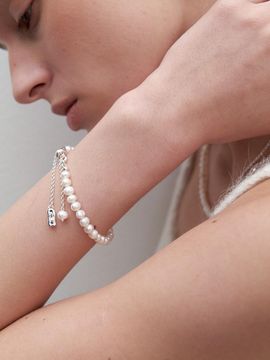MIDNIGHT MOMENT Flexible Freshwater Adjustable Pearl Bracelet