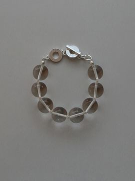 MIDNIGHT MOMENT Sheer Bold Silver-Plated Quartz Bracelet