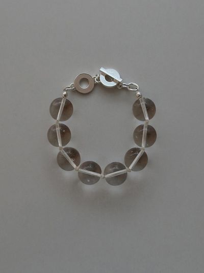 MIDNIGHT MOMENT Sheer Bold Silver-Plated Quartz Bracelet