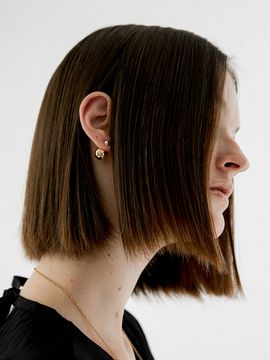MIDNIGHT MOMENT Two Ball Earring_Mix