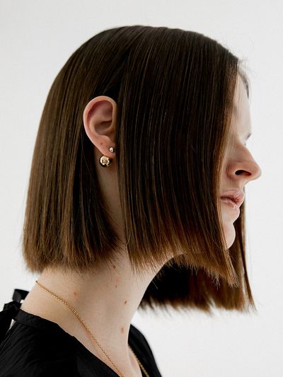 MIDNIGHT MOMENT Two Ball Earring_Mix