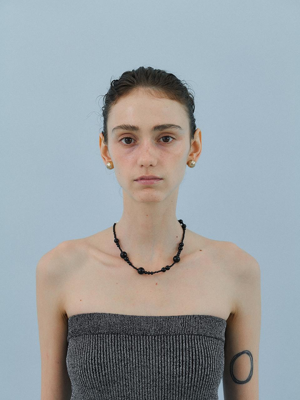 MIDNIGHT MOMENT Variable Natural Silver-plated Onyx Necklace