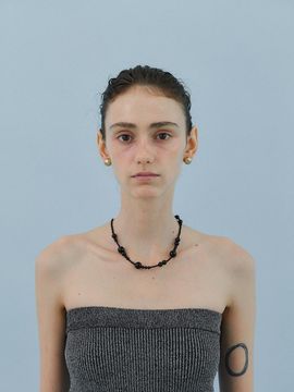 MIDNIGHT MOMENT Variable Natural Silver-plated Onyx Necklace