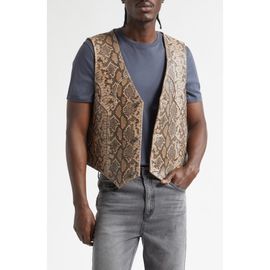 MIDNIGHT RODEO MIDNIGHT RODEO Tombstone Snakeskin Embossed Leather Vest